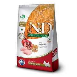 Ração Farmina N&D Ancestral Grain Frango Cães Idosos Raças Pequenas