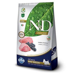 Ração Farmina N&D Prime Cordeiro e Blueberry Cães Adultos Raças Pequenas