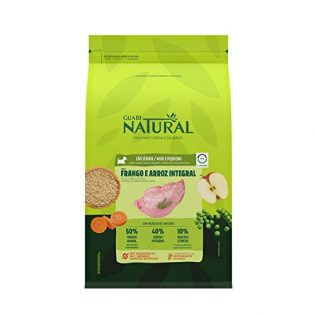 Ração Guabi Natural Frango e Arroz Integral Cães Sênior Mini e Pequeno