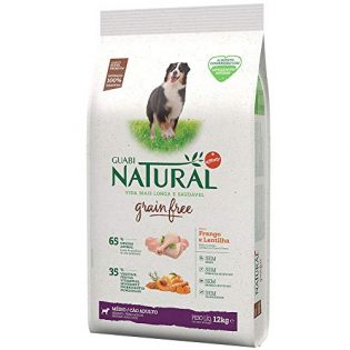 Ração Guabi Natural Grain Free Frango e Lentilha para Cães Adultos Raças Médias