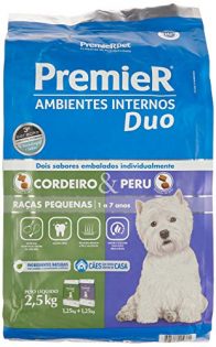 Ração Premier Pet DUO Ambientes Internos Cães Adultos Cordeiro e Peru
