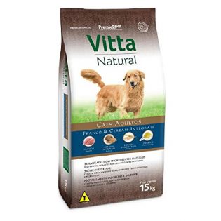 Ração Premier Vitta Natural Cães Adultos Frango e Cereais - 15 Kg