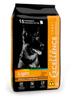 Ração Seca Dog Excellence Super Premium Light para Cães Adultos Raças Médias e Grandes