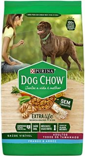 Ração Seca Nestlé Purina Dog Chow Extra Life Frango e Arroz Cães Adultos Todas as Raças