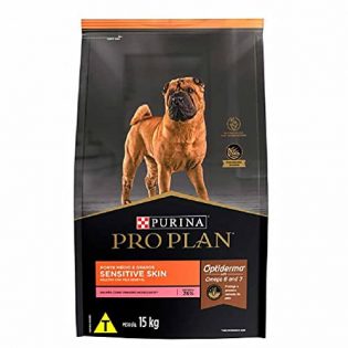 Ração Seca Nestlé Purina Pro Plan Pele Sensível Salmão Cães Adultos Raças Médias e Grandes