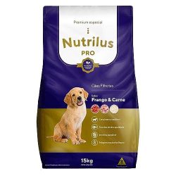 Ração Seca Nutrilus Pro+ Frango & Carne para Cães Filhotes de Raças Médias e Grandes