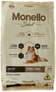 Ração Seca Nutrire Monello Select Frango & Arroz para Cães Adultos