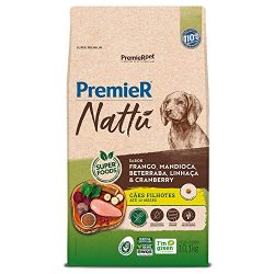 Ração Seca PremieR Nattú Mandioca para Cães Filhotes