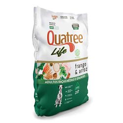 Ração Seca Quatree Life Frango e Arroz Cães Adultos Raças Médias e Grandes