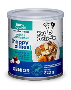 Ração Úmida Pet Delícia Natural Happy Oldies com Colágeno para Cães Sênior 7+ anos