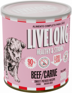 Alimento Natural Livelong Carne para Cães Carne 300 g