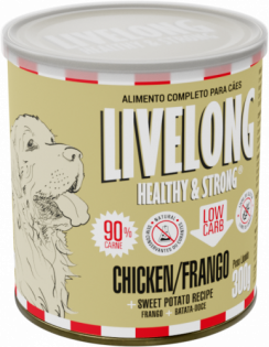 Alimento Natural Livelong Frango para Cães Frango 300 g