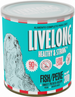 Alimento Natural Livelong Peixe para Cães Frango Cereais 300 g