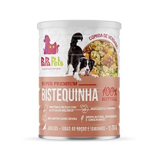 Alimento Natural Papapets Bistequinha para Cães Adultos Carne Cereais 280 g