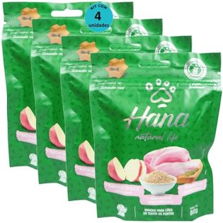 Hana Natural Life Batata Doce Quinoa Frango 80g Para Cães Adultos Kit C/ 4 Un  80 g