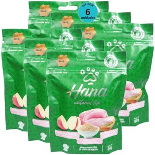 Hana Natural Life Batata Doce Quinoa Frango 80g Para Cães Adultos Kit C/ 6 Un  80 g