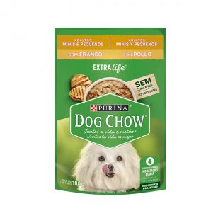 Pack Dog Chow Adultos Raças Pequenas Frango - Com 15 Sachês 100g  1
