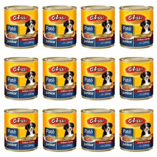 Patê para Cães Colosso Premium Junior Sabor Carne Lata com 280g 280 g