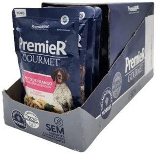 Premier Gourmet Para Cães Adultos de Porte Méd/Grd Sabor Frango 85g - Caixa com 20 unidades  85 g