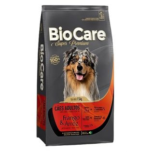 Ração Bio Care Super Premium para Cães Adultos Sabor Frango e Arroz 15Kg  15 kg