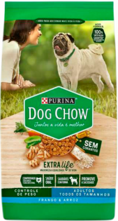 Ração Dog Chow para Cães Adultos sabor Frango e Arroz Controle de Peso - 15kg Purina Adulto - Sabor Frango Arroz Carne Frango 15 kg