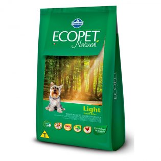 Ração Ecopet Natural Light para Cães Adultos de Raças Pequenas Frango Cereais 3 kg