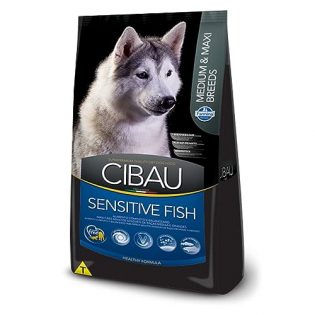Ração Farmina Cibau Sensitive Fish para Cães Adultos de Raças Médias e Grandes Peixe Cereais 12 kg