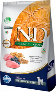 Ração Farmina N&D Ancestral Grain Cordeiro Cães Adultos Raças Médias Frango 2