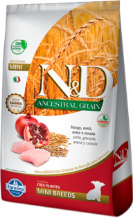 Ração Farmina N&D Ancestral Grain Frango Cães Filhotes Raças Pequenas Frango 800 g