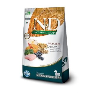 Ração Farmina N&D Ancestral Grain Selection Carnes e Frutas para Cães Adultos Raças Médias.. Frango 15 kg