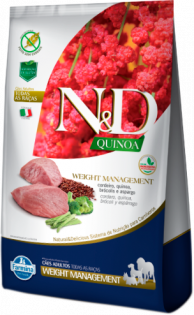 Ração N&D Quinoa Weight Management para Cães Adultos Aspargo Brócolis Cordeiro Quinoa 2
