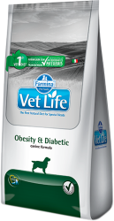 Ração Vet Life Obesity & Diabetic para Cães Adultos Obesos ou Diabéticos Peixe Cereais 2 kg