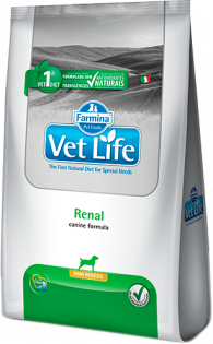 Ração Farmina Vet Life Natural Renal para Cães Mini Peixe Cereais 2 kg