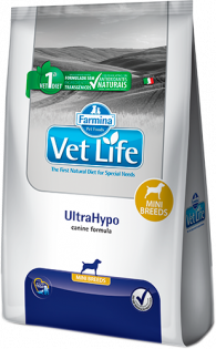 Ração Farmina Vet Life Natural UltraHypo para Cães Mini Peixe Cereais 2 kg