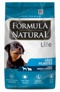 Ração Fórmula Natural Life Super Premium para Cães Filhotes Raças Médias e Grandes Frango 15 kg
