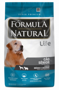 Ração Fórmula Natural Life Super Premium para Cães Sênior Raças Médias e Grandes Frango 15 kg