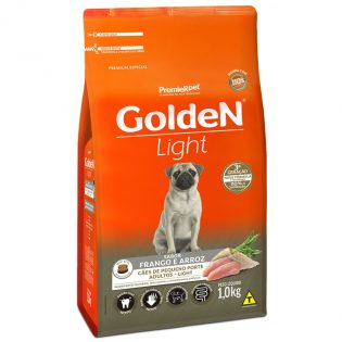 Ração Golden Formula Light Mini Bits para Cães Adultos de Raças Pequenas Frango Cereais 1 kg