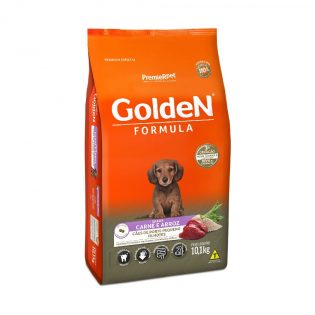 Ração Golden Formula Mini Bits para Cães Filhotes de Raças Pequenas Carne Cereais 10