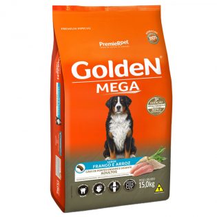Ração Golden Mega para Cães Adultos de Raças Grandes Frango Cereais 15 kg
