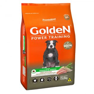 Ração Golden Power Training para Cães Adultos Frango Cereais 15 kg