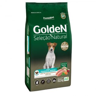 Ração Golden Seleção Natural Mini Bits para Cães Adultos de Raças Pequenas Frango Vegetais 10