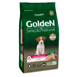 Ração Golden Seleção Natural Mini Bits para Cães Filhotes Frango Cereais 10