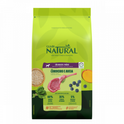 Ração Guabi Natural Cordeiro e Aveia para Cães Adultos Raças Média Cordeiro Cereais 2