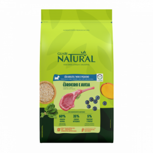 Ração Guabi Natural para Cães Adultos de Raças Mini e Pequena Cordeiro Cereais 1 kg