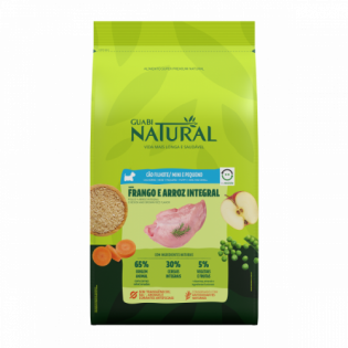 Ração Guabi Natural para Cães Filhotes de Raças Mini e Pequena Frango Cereais 1 kg