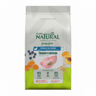 Ração Guabi Natural Grain Free Frango e Lentilha para Cães Adultos Raças Mini e Pequenas Frango Vegetais 1 kg