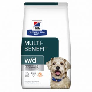 Ração Hill's Prescription Diet w/d Controle do Peso e Glicêmico para Cães Adultos Frango Cereais 1