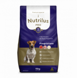 Ração Nutrilus Pro+ para Cães Filhotes de Raças Médias e Grandes Frango Cereais 15 kg