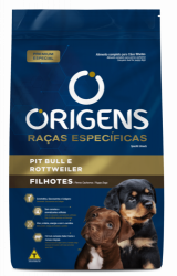 Ração Origens para Cães Filhotes das Raças Pit Bull e Rottweiler Carne 15 kg