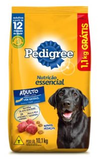 Ração Pedigree Nutrição Essencial Carne Para Cães Adultos 10.1 kg (LEVE 10.1kg PAGUE 9kg) 10